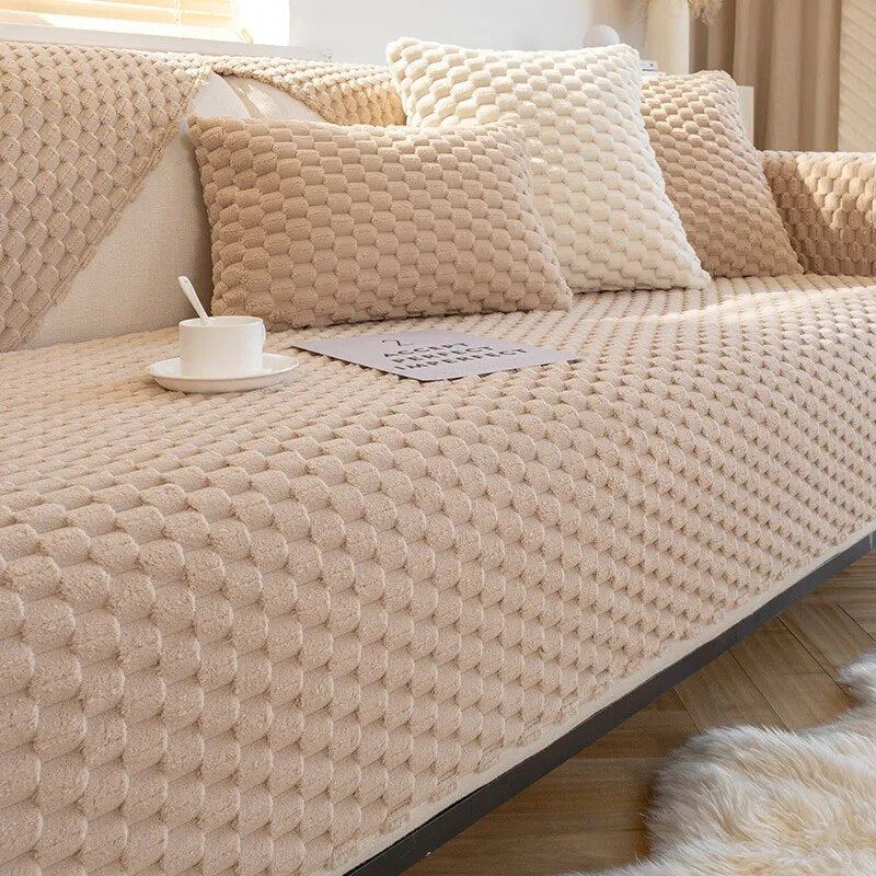 Luxury Sofa Cushion For Living Room Chenille Non-slip Sofas Towel Couch  Cover Corner Sofa Towes Seat Pad Home Protection Covers